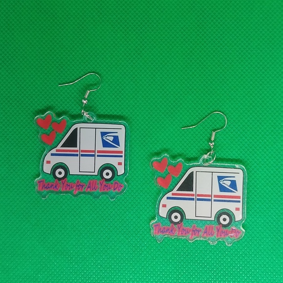 USPS "Thank You For All You Do" Pierced Earrings - Picture 2 of 3